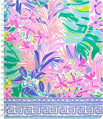 Miniatura 1 de Lilly Pulitzer Cuaderno de espiral de tapa dura grande, de 11 x 9.5, con 160 páginas a rayas