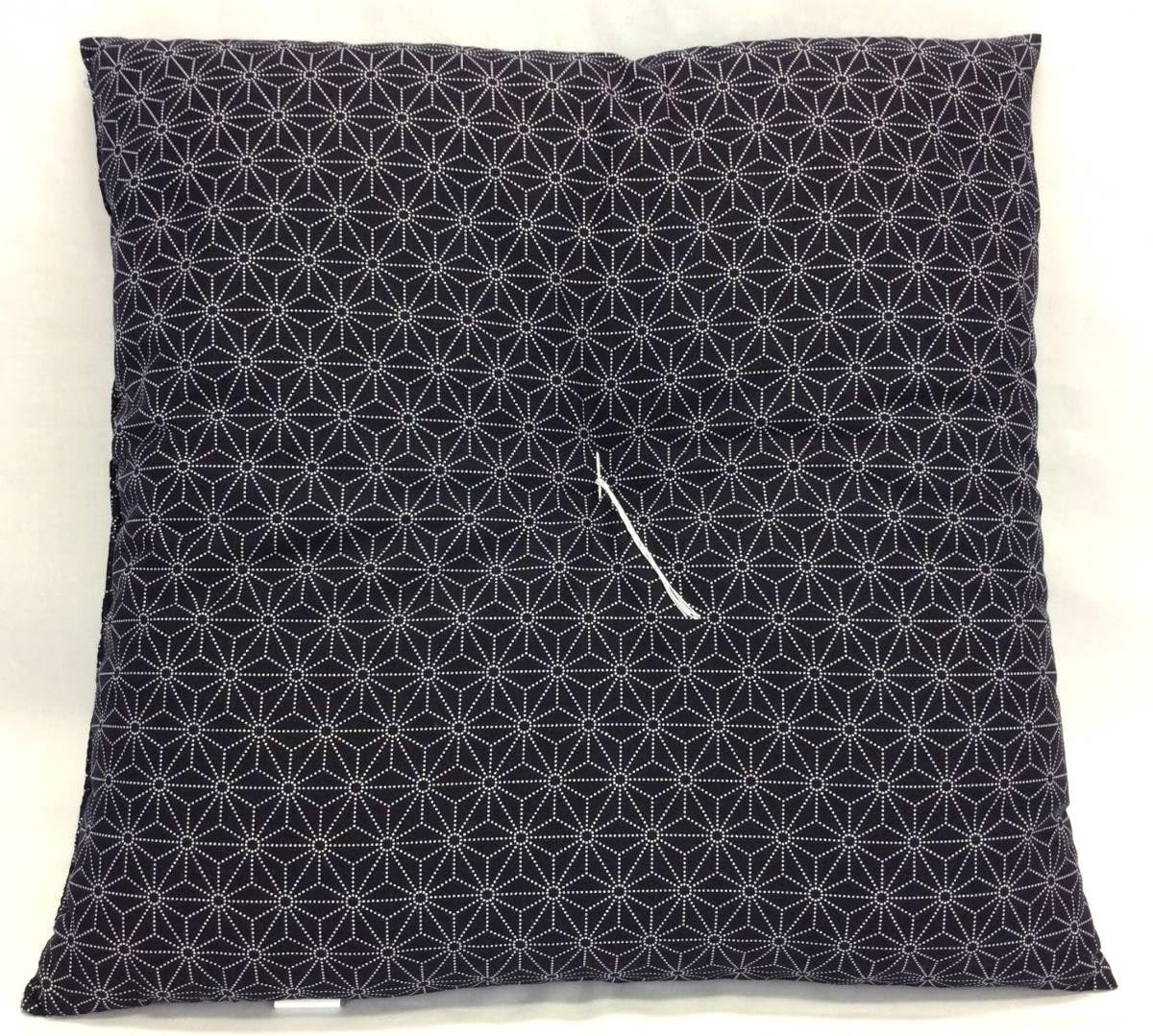 Amazon.co.jp: 座布団 麻の葉 紺 55×59cm 中身本体 5枚組 国産