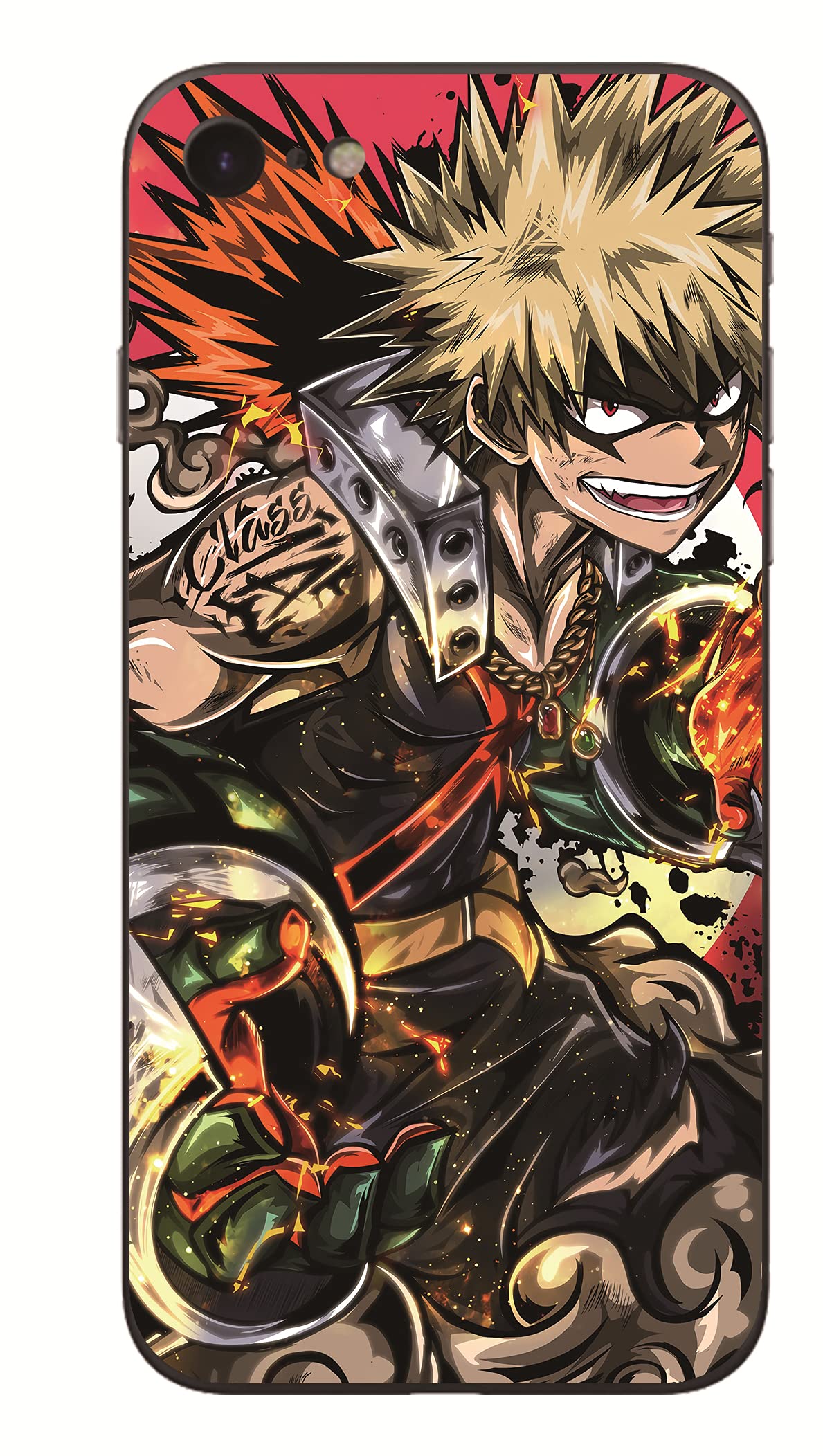 RNGEDG Case for Apple iPhone,My Hero Academia Bakugou Katsuki Anime Manga Comic Theme Case with TPU Frame Protective Case (3, iPhone 7/8/SE2)