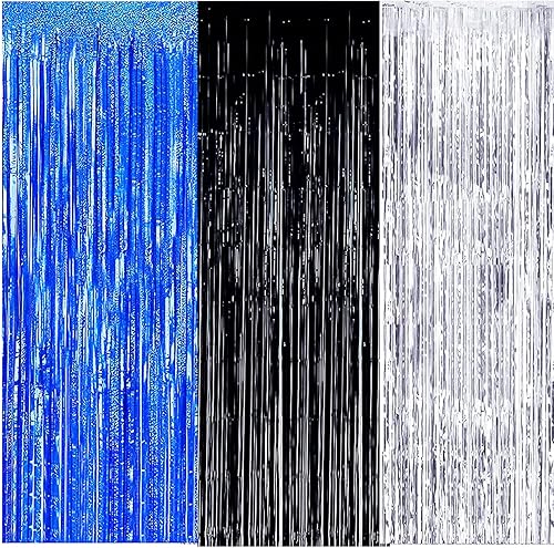 Decoraciones de graduación, azul marino, plateado, negro, 2025, azul marino, negro, decoraciones de fiesta de graduación 2025, clase de 2025,