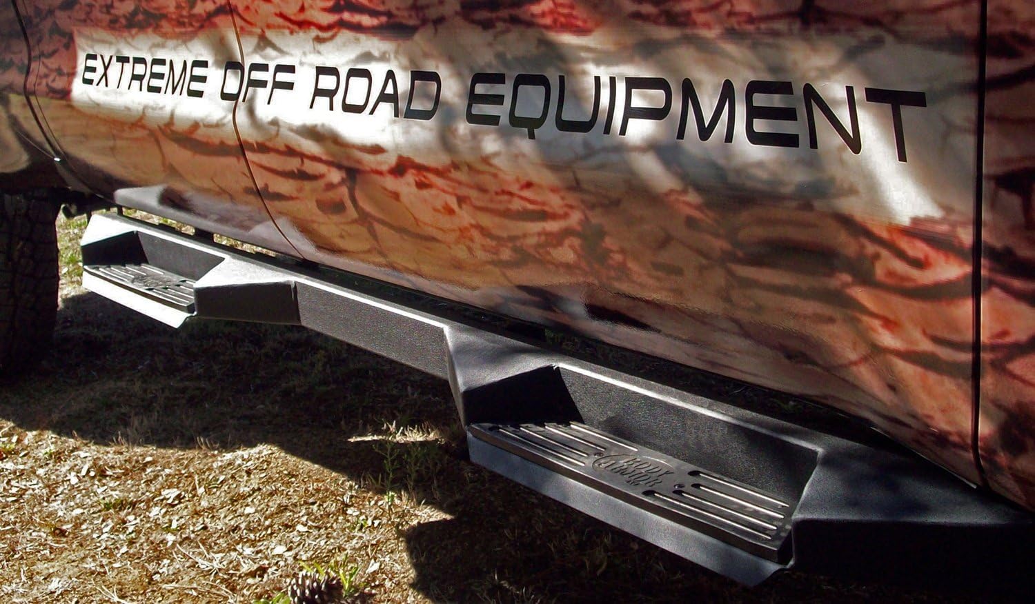 Body Armor TN-4121 Black Large RockStep Side Rail for Toyota Tundra Double Cab