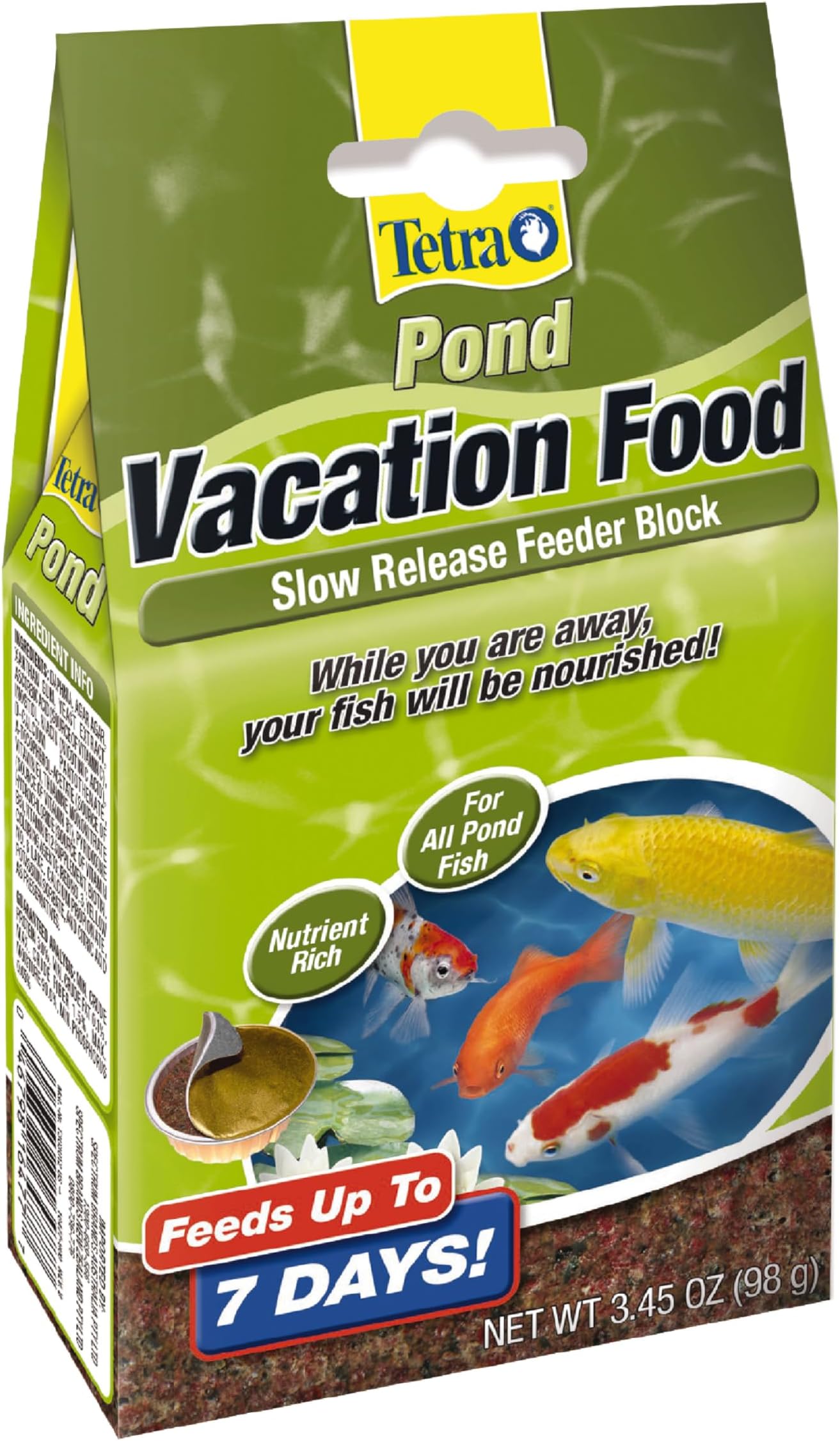 TetraPond 16477 Vacation Food Slow Release Feeder Block, 3.45 Ounce by Tetra Pond