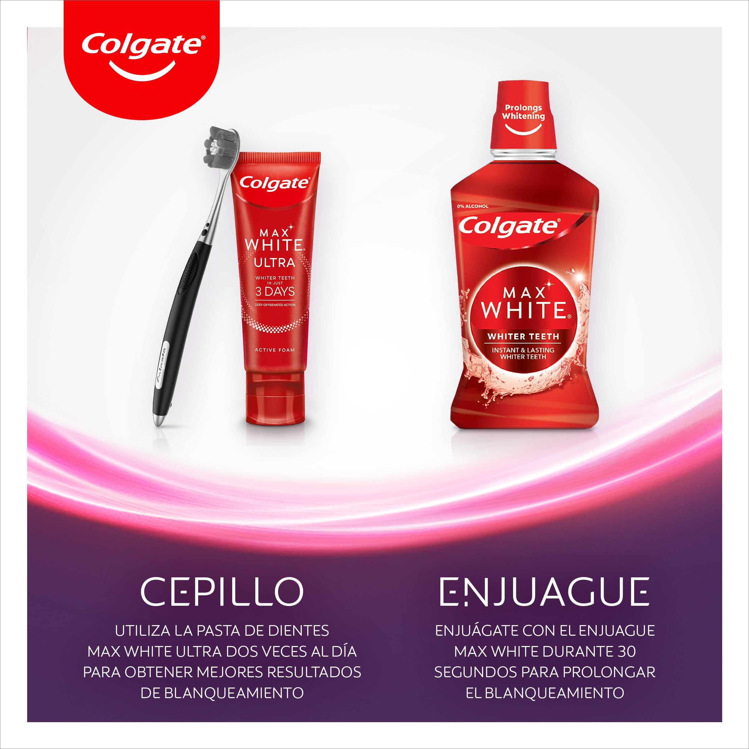COLGATE Max White Ultra Węgiel Szczoteczka do zębów Miękka 1 szt. Jasne i zdrowe zęby Usuwa Plamy, Pełne Czyszczenie Międzyzębowe i Dziąseł, Zdrowe Usta, Recykling Pojemnik