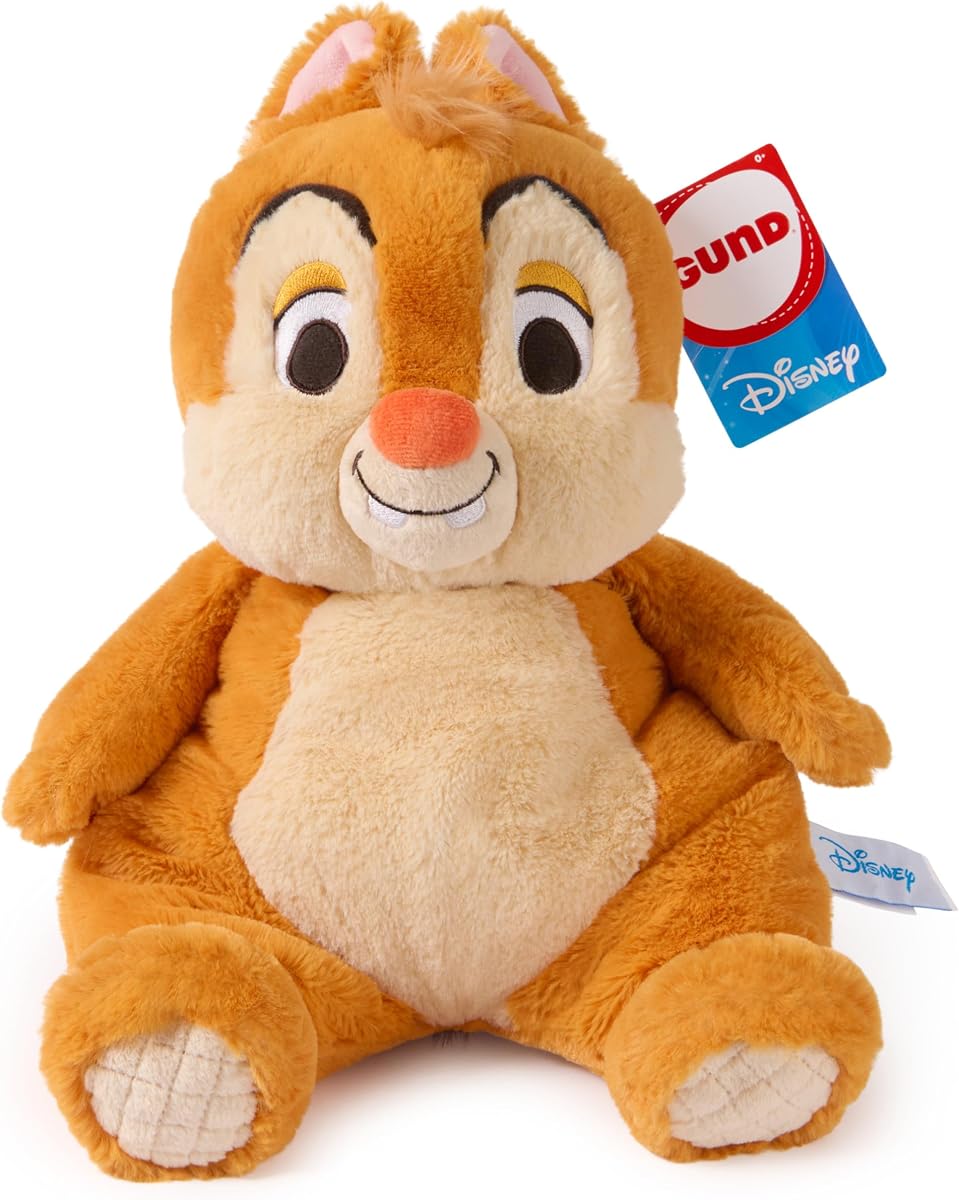 GUND Disney Official Oh So Snuggly Dale 12.5-Inch Plush Toy, Ages 0+ | Quilted Accents Stimulate Tactile Sensory Learning During Early Pretend Play; Teaches Self-Soothing and Tactile Exploration