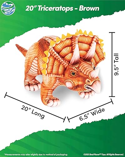 Miniatura 2 de Real Planet Juguete de peluche de dinosaurio de 20 pulgadas, animal de peluche de dinosaurio, peluche de dinosaurio seguro para bebés, lindos