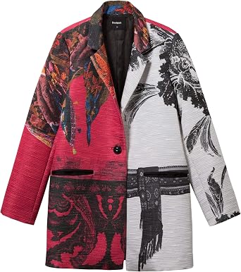 Desigual - Abrigo - para mujer rojo 44: Amazon.es: Ropa