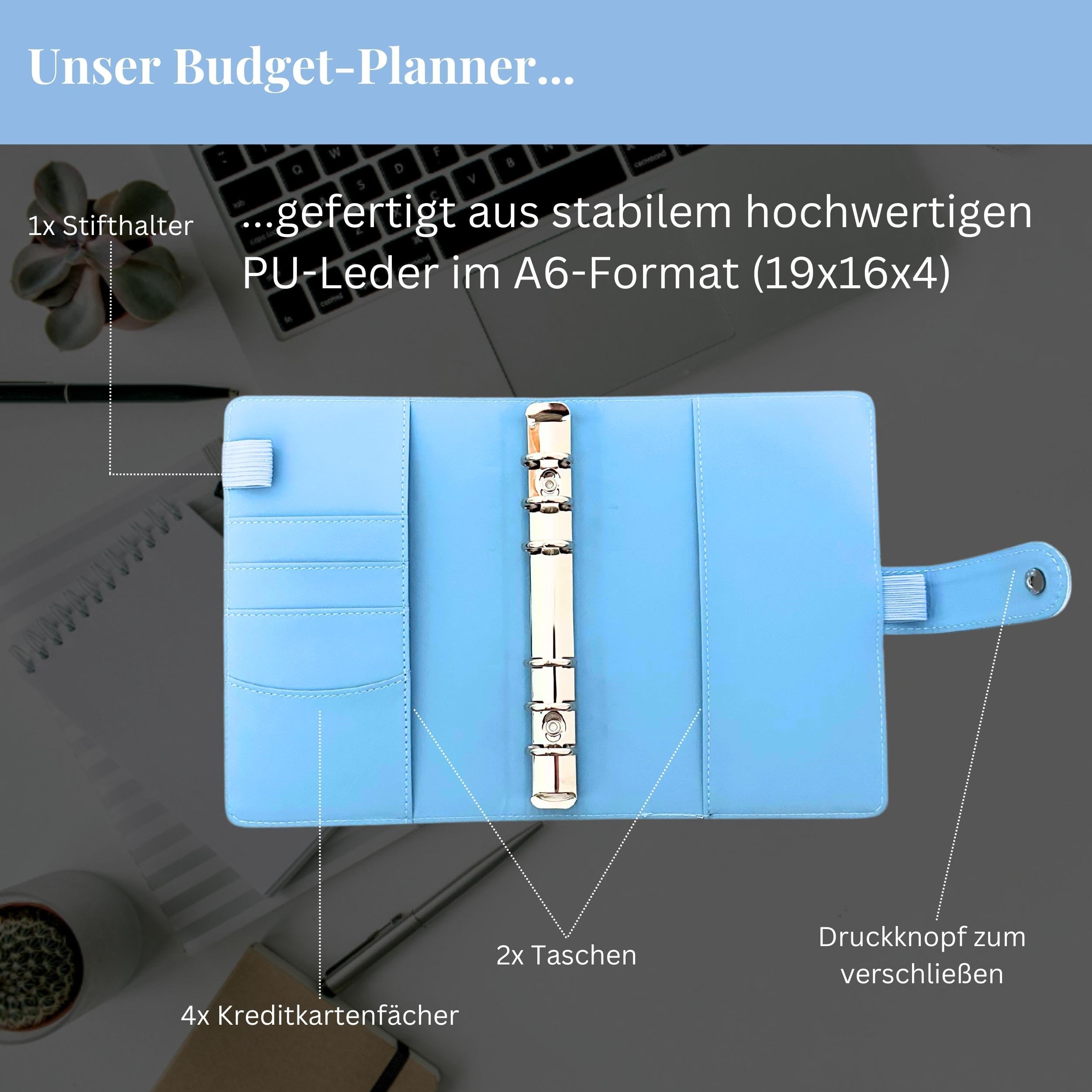 Duitse budgetplanner A6, financiële planner, huishoudboek