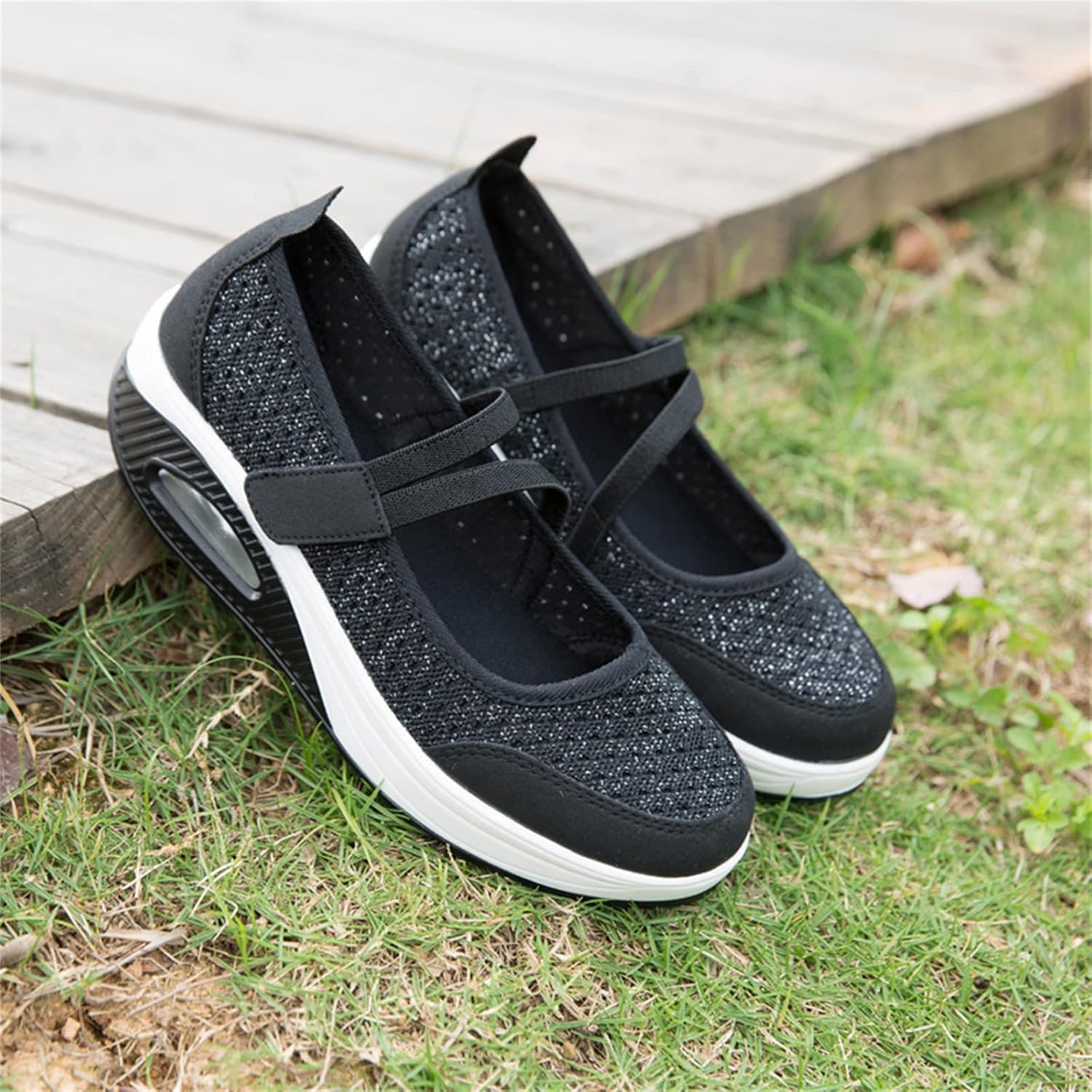 Touchmosees Women's Daily Walker Air Cushion Orthopedic Diabetic-Friendly Wedge Sneaker - Image 4