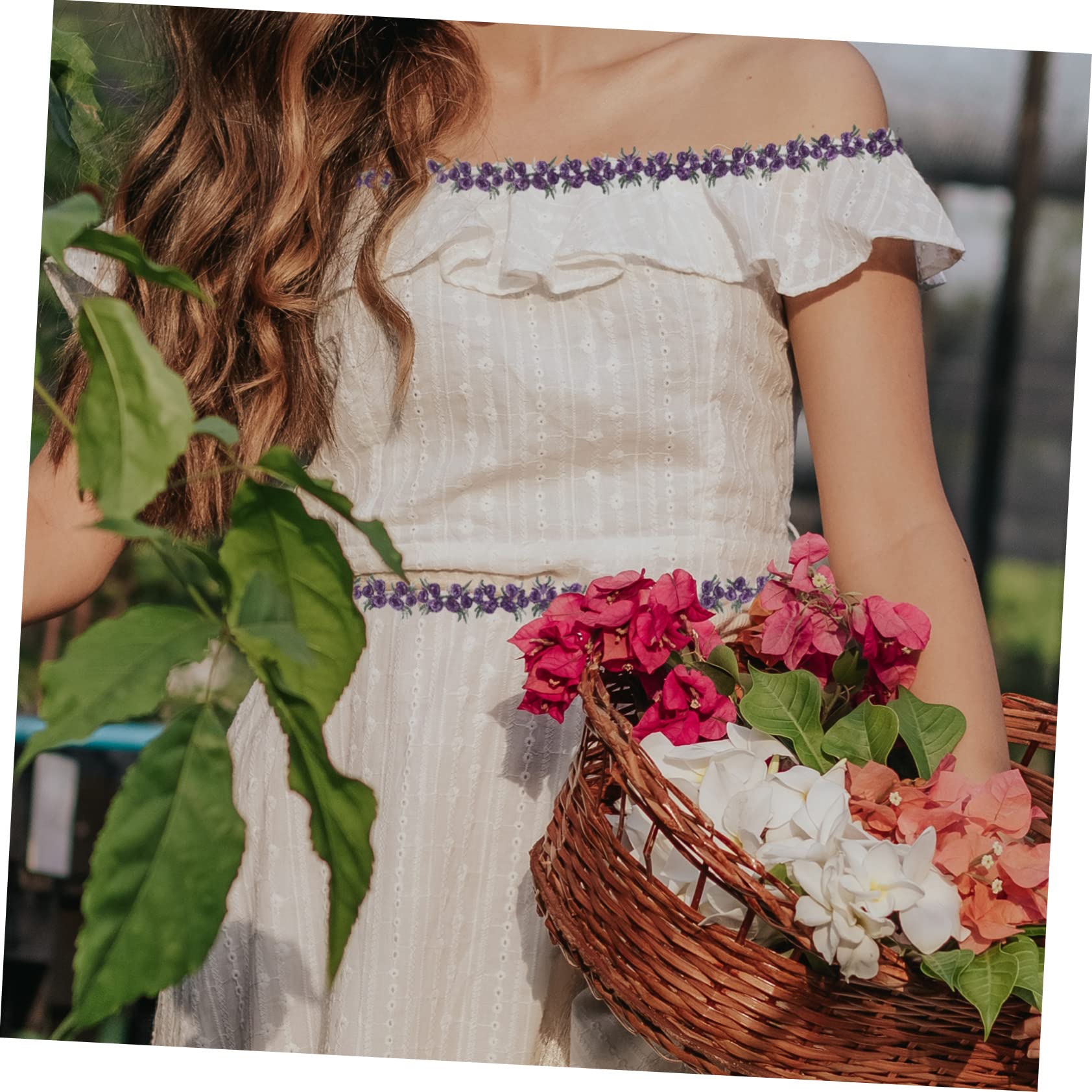 SHINEOFI 3piezas Cinta De Encaje Bordado De Flores De Cinta De Tela Para Manualidades Decoración De Fiestas y Ropa Trim Elegante Para Proyectos y Detalles Vestidos y Adornos