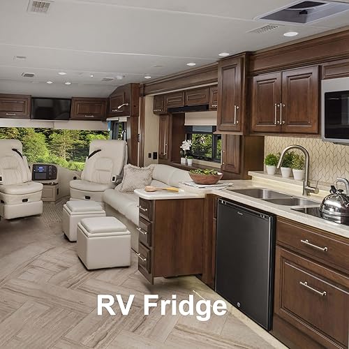 Miniatura 3 de SMETA Refrigerador semi camión de 2.1 pies cúbicos, mini refrigerador con cerradura para RV, absorción de 110 V12 V, compacto, portátil, enfriador