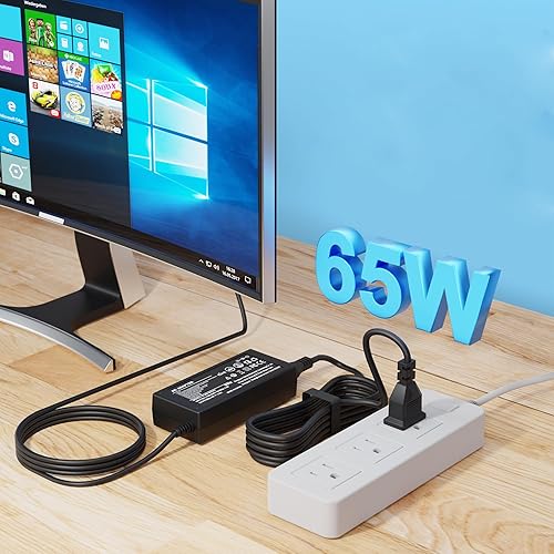 Miniatura 8 de Cable de alimentación de 19 V compatible con monitor HP VH240A 31.5" 27" 25" 23.8" 23" 21.5" 20" 32f 27f 25f 24f 22cwa 27er 27es 27eb 27xi 27xw 27bw