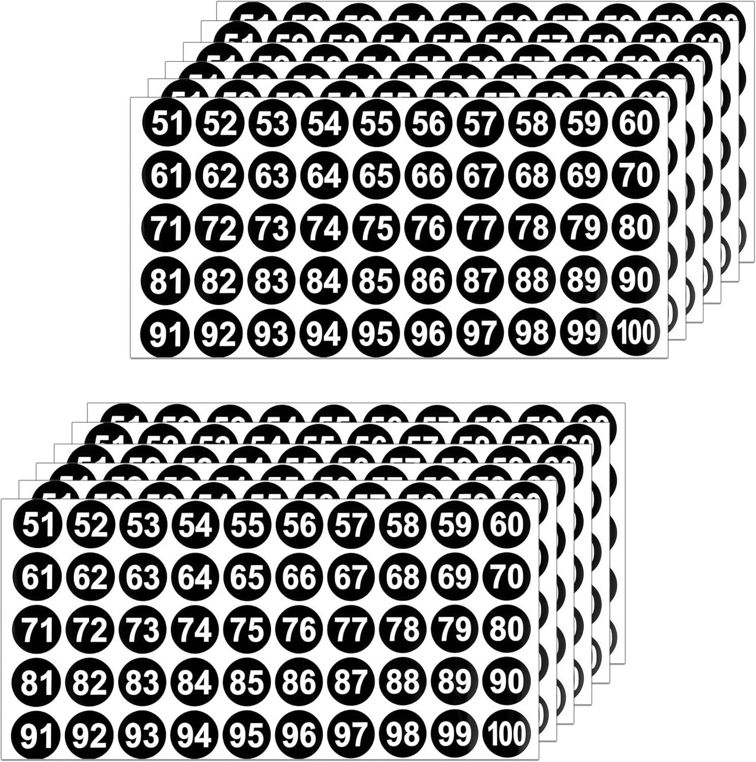 288 Pcs Gold Number Stickers 2 inch 0-9, Mailbox House Numbers for Outside, Vinyl Sticker by Number for Wedding Table, Address, Mail Box, House, Signs, Office Hotel Room