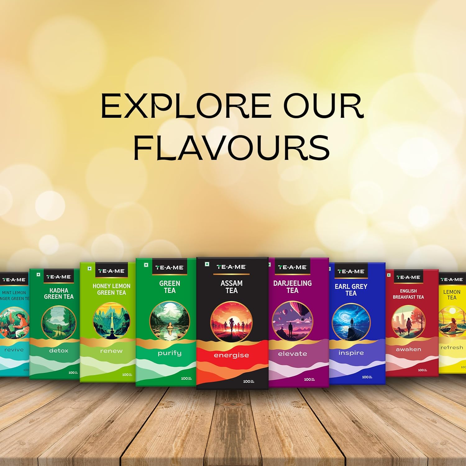 Buy Now Te-A-Me Green Tea 100 Bags | Green Tea 100 Bags | No Added F...