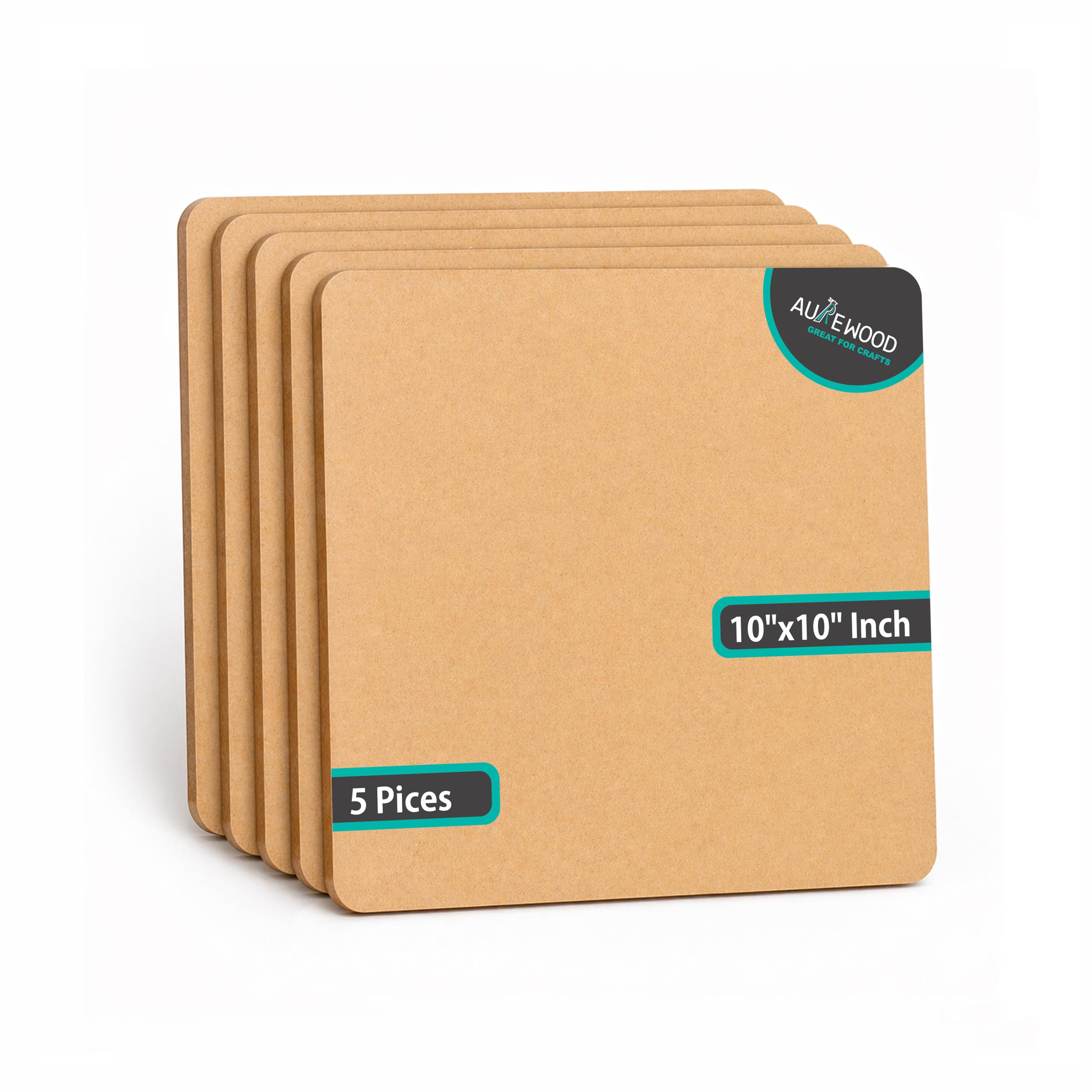 10x10 Inch MDF Board Pack of 5 | 3 mm Thick Square MDF Sheets | Rounded Edge Wooden Craft Board for Painting, DIY Art, Resin Art, Mandala & Home Decor-image-21
