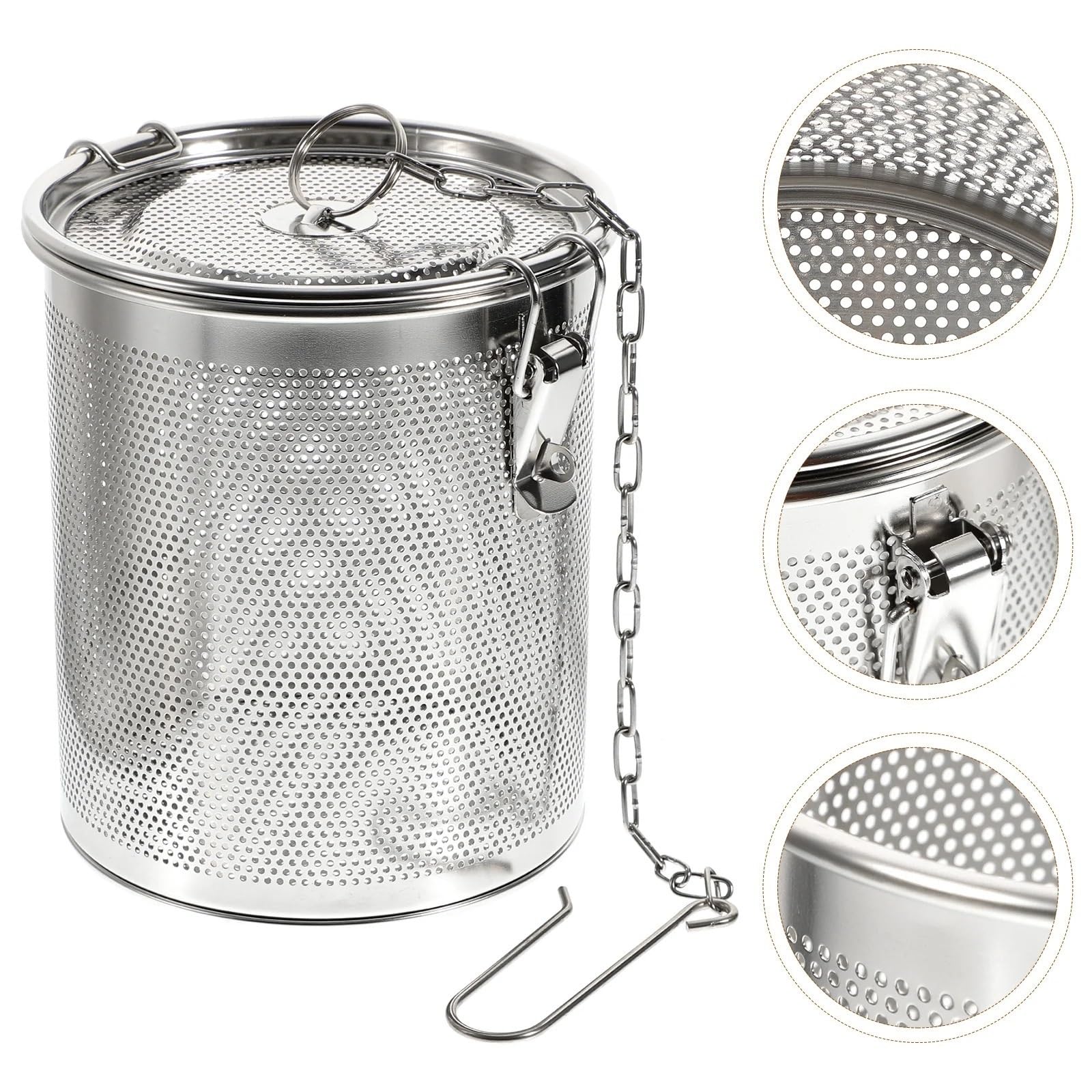 Filtro in Acciaio Inossidabile 1PCS Maglia Sacchetto di Condimento Zuppa Colino Secchio Grande Maglia di Cottura Infusore in Acciaio Salamoia Cestino Fine Condimento Cibo Colino