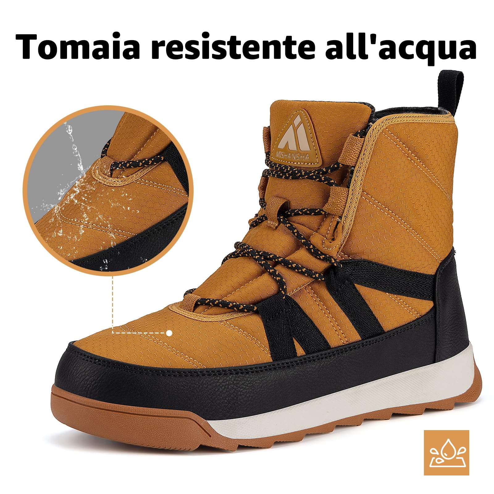 Mishansha Stivali da Neve Donna Antiscivolo Caldi Scarpe Invernali Comfort Gr.36-42