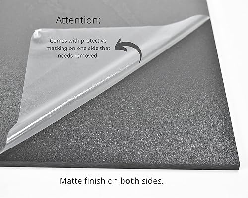 Miniatura 5 de BuyPlastic Dolphin Grey - Tabla para barco de polietileno de alta densidad (HDPE) gris delfín, hoja de plástico de grado marino de 14" de grosor,