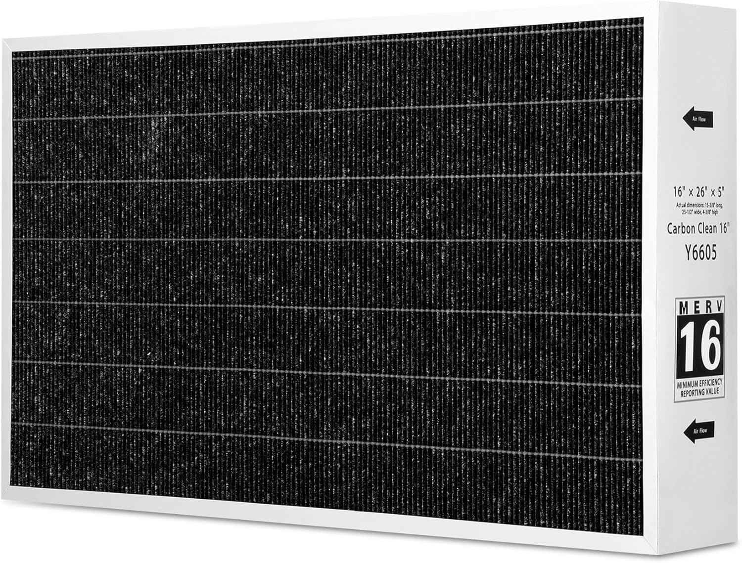 Y6605 16x26x5 MERV16 Replacement Filter - Y6605 Filter 1 Pack - Compatible with Pure-air PCO3-16-16 Air Purifier, Y6605 Filter with Actual Size of 16-3/8 x 25-1/2 x 4-3/8