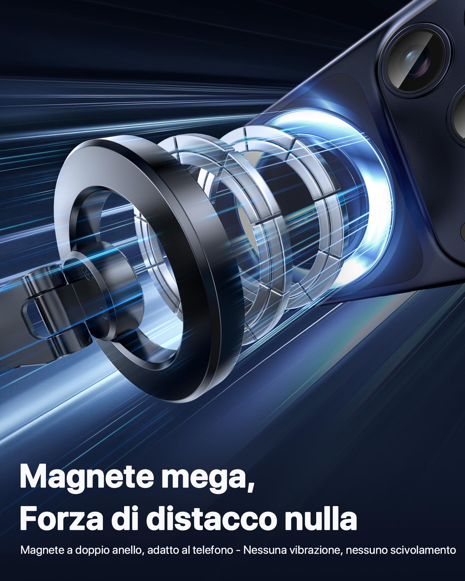 Miracase Porta Cellulare Auto per Magsafe [Ventosa Ultra Potente] 2026 Supporto Telefono Auto Magnete con Rotazione a 360° per iPhone 17 16 15 14 13 12 Pro Max e Altri Smartphone