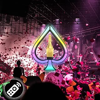 LED Ace of Spades Champagne Bottle Presenter,with Remote Control Color Adjustable Glowing Wine Bottle Display, Lighted Liquor Bottle Display Shelf for Commercial,Home,Bar,Party,Nightclub