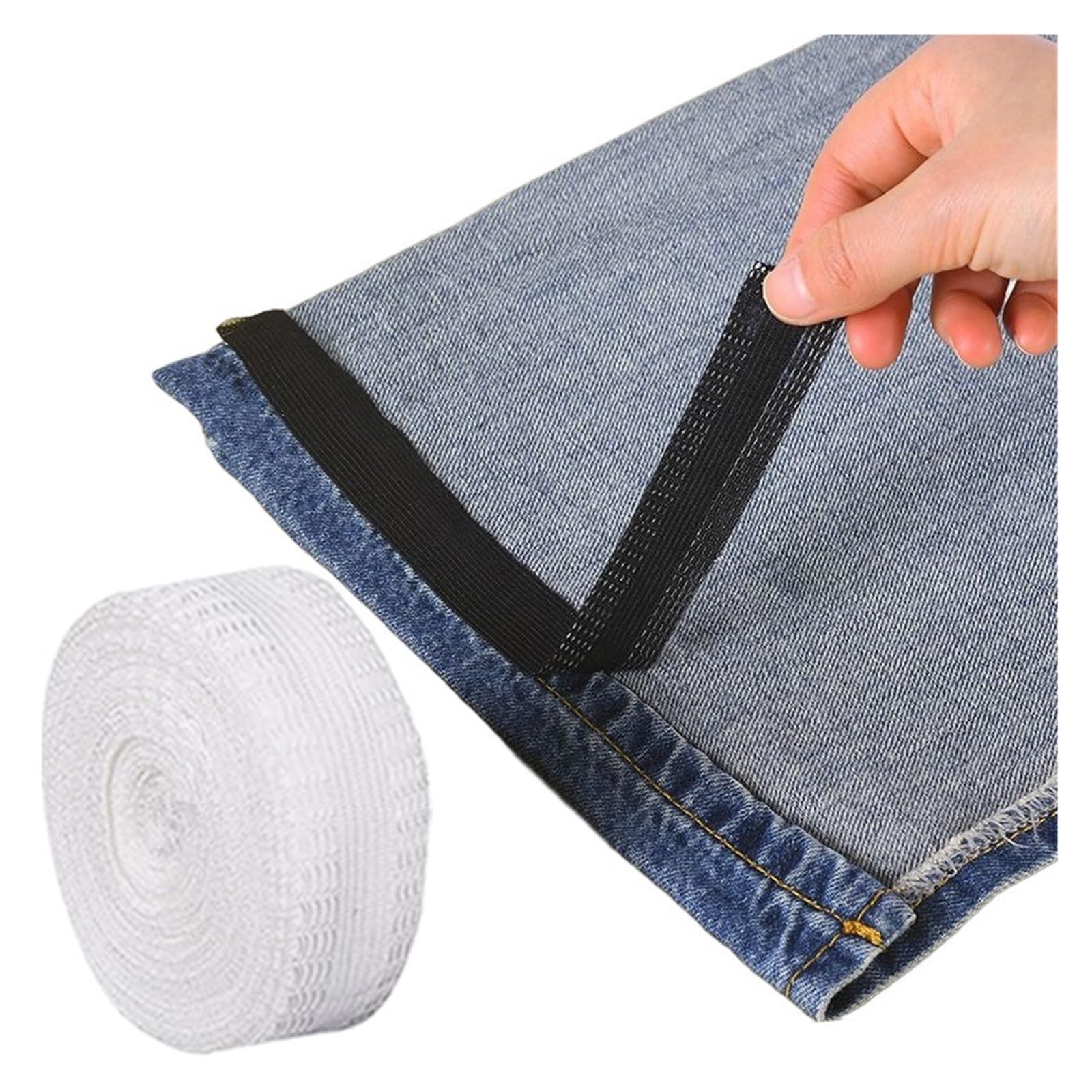Nastro per orli, 1/5M Nastro autoadesivo in pasta for pantaloni for bordi dei pantaloni Accorciare i pantaloni Patch for abbigliamento Nastro termoadesivo in tessuto Forniture for cucire fai da te Nas