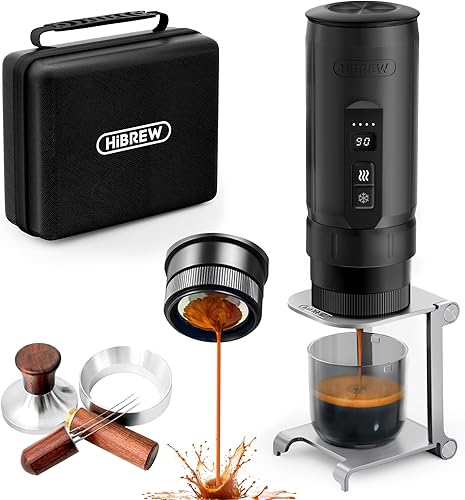 Miniatura 1 de HIBREW H4C Ultra - Cafetera eléctrica portátil para café molido, cafetera profesional sin fondo de 2.008 in, recargable por USB-C para café molido,
