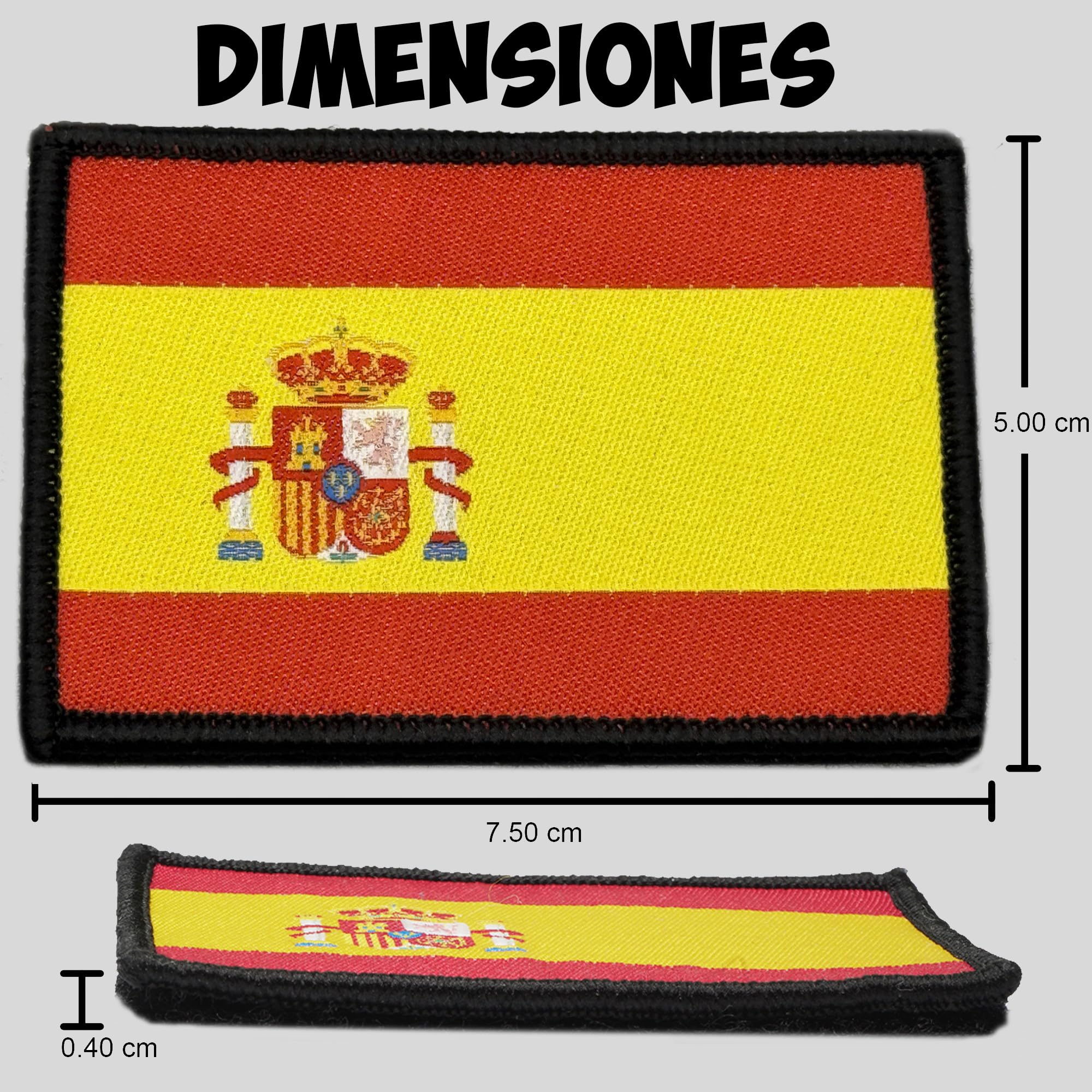 5 toppe ricamate rotonde con bandiera della Spagna, termoadesive su vesti, zaino milare, distintivo, adesivo a strisce, accessori per indumenti applique fai da te  15