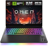 HP Omen Max Ordinateur Portable de Jeu, écran WQXGA 16" 240 Hz, AMD Ryzen AI 9 HX 375 (12C) 55 NPU Tops - Jusqu'à 5,1 GHz, NVIDIA GeForce RTX 5080 16 Go VRAM, 32 Go de RAM, SSD 1 to, Win 11, QWERTZ - 1