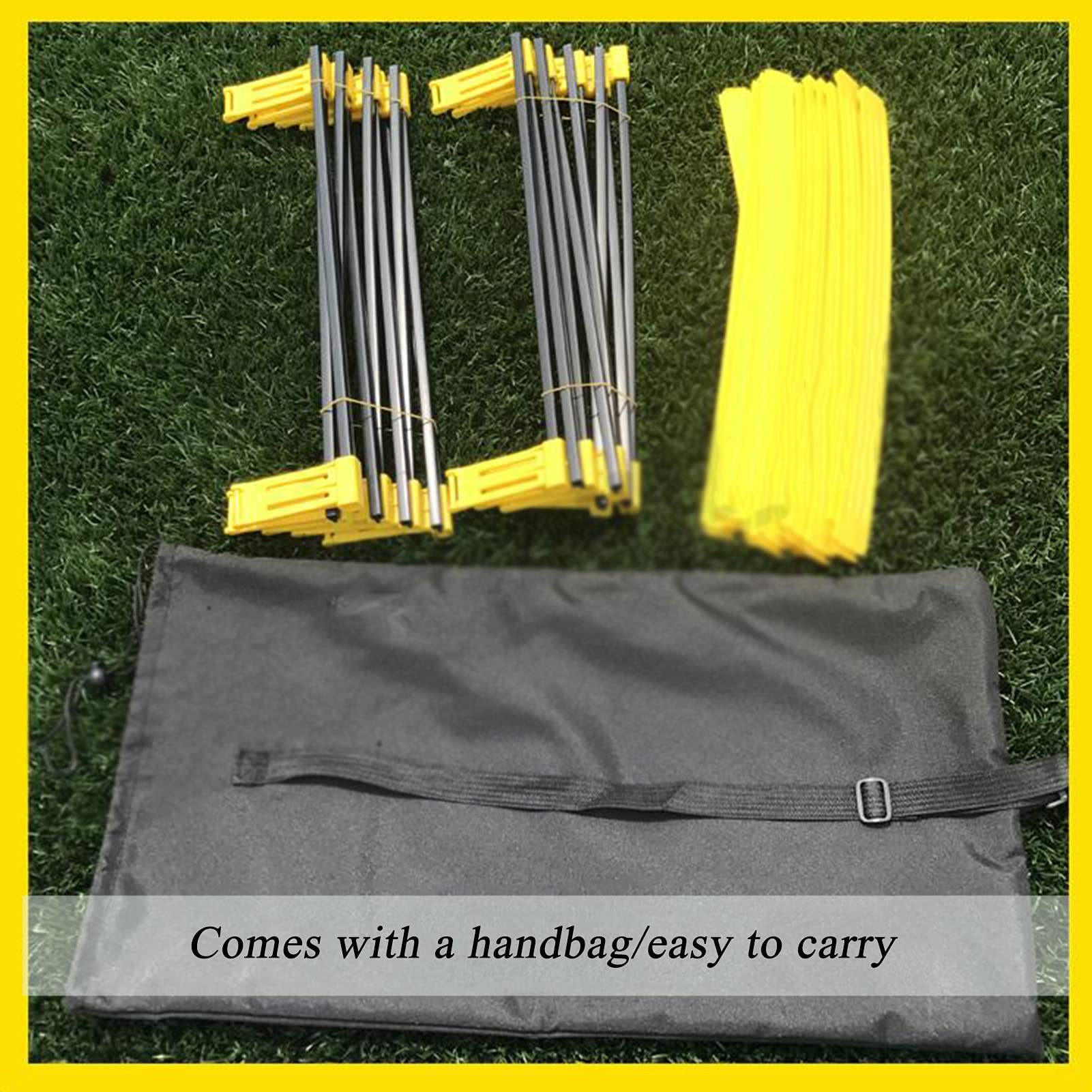 Scala di agilità Scala di Agilità Fissa, Scala di Allenamento per Il Fitness Sportivo, Attrezzatura per L'allenamento, per Esercizi Sportivi di Footwork Atletico, con Borsa(Size:2.3m)