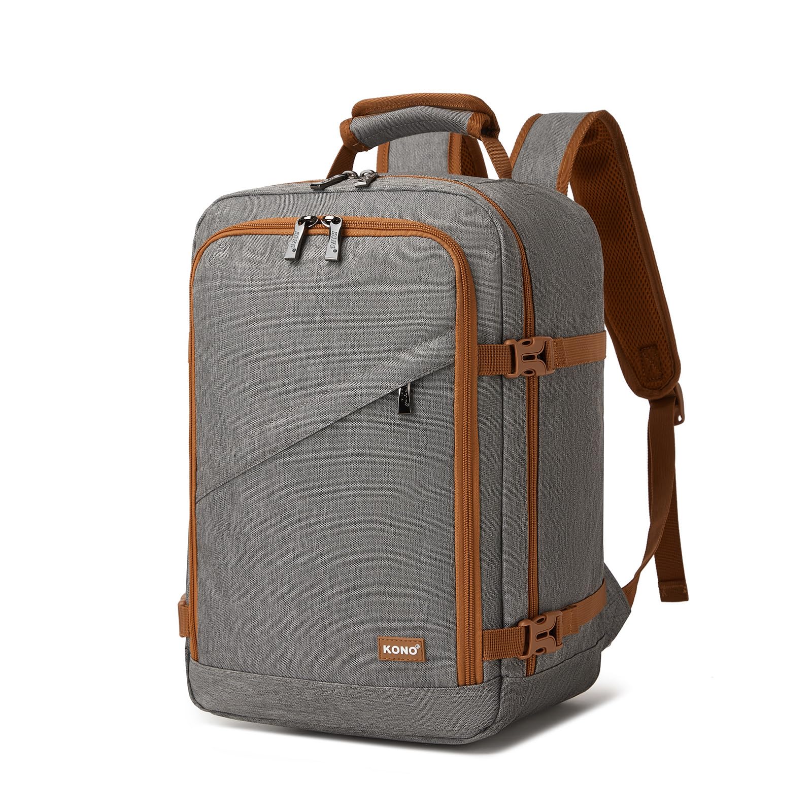 Kono Ryanair Cabin Bags 40x30x20 40x20x25 Underseat Bags Travel Backpack Cabin Size Carry-ons Hand Luggage Bag Waterproof Ryanair Underseat Backpack for Man&Woman Beige — view 9