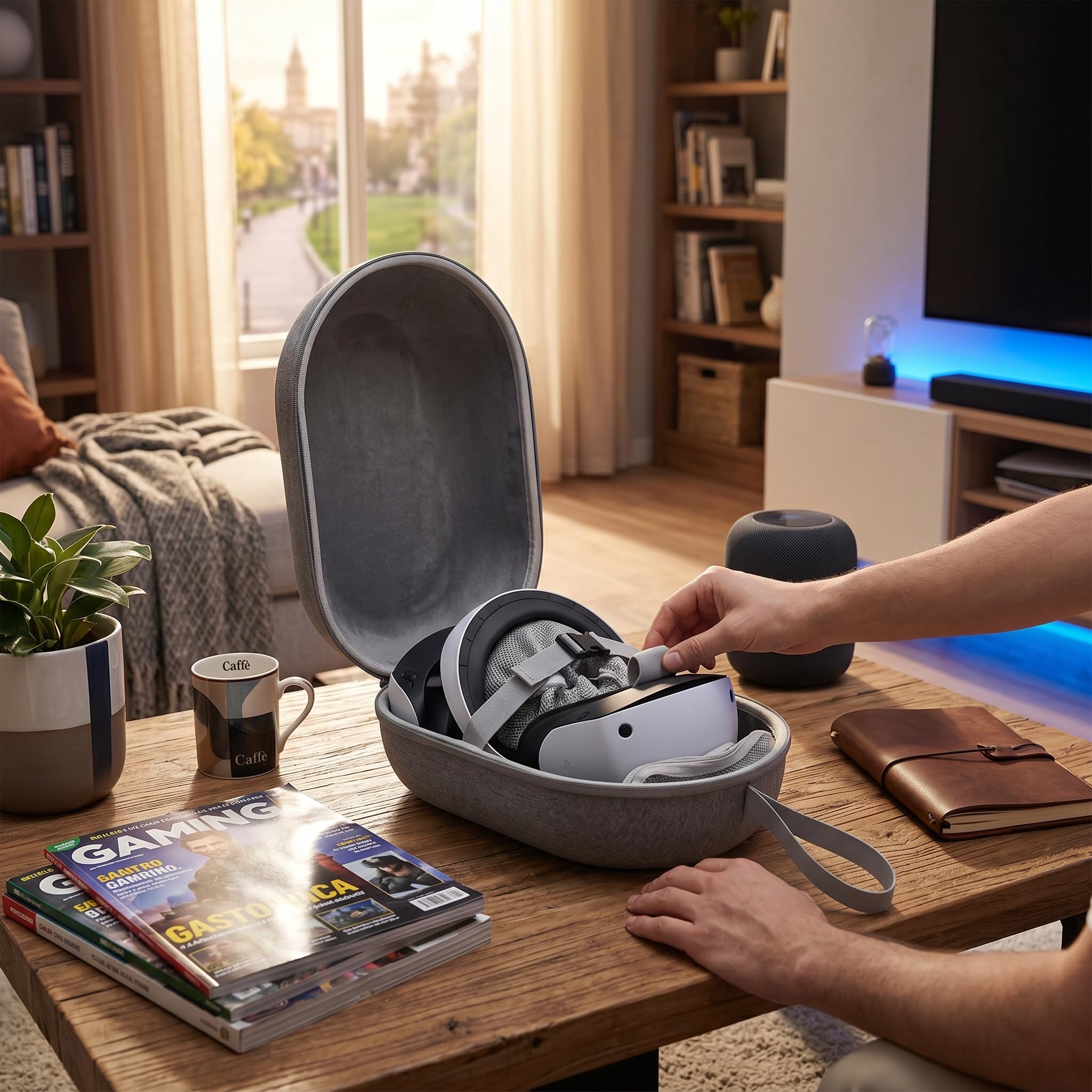 Keenso Custodia Rigida per PS VR2, Custodia Portatile Compatibile con Cuffie da Gioco VR