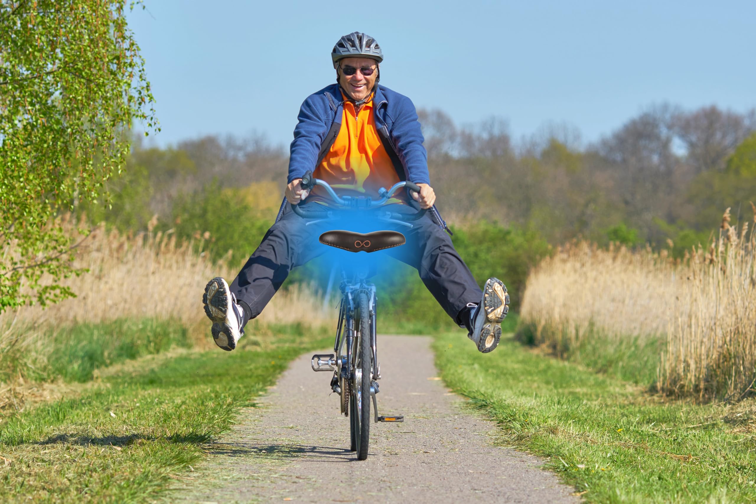 SellOttO Dolomiti – versione B1 standard – Sella larga e confortevole in gel, antiprostata uomo, ideale per bici da città