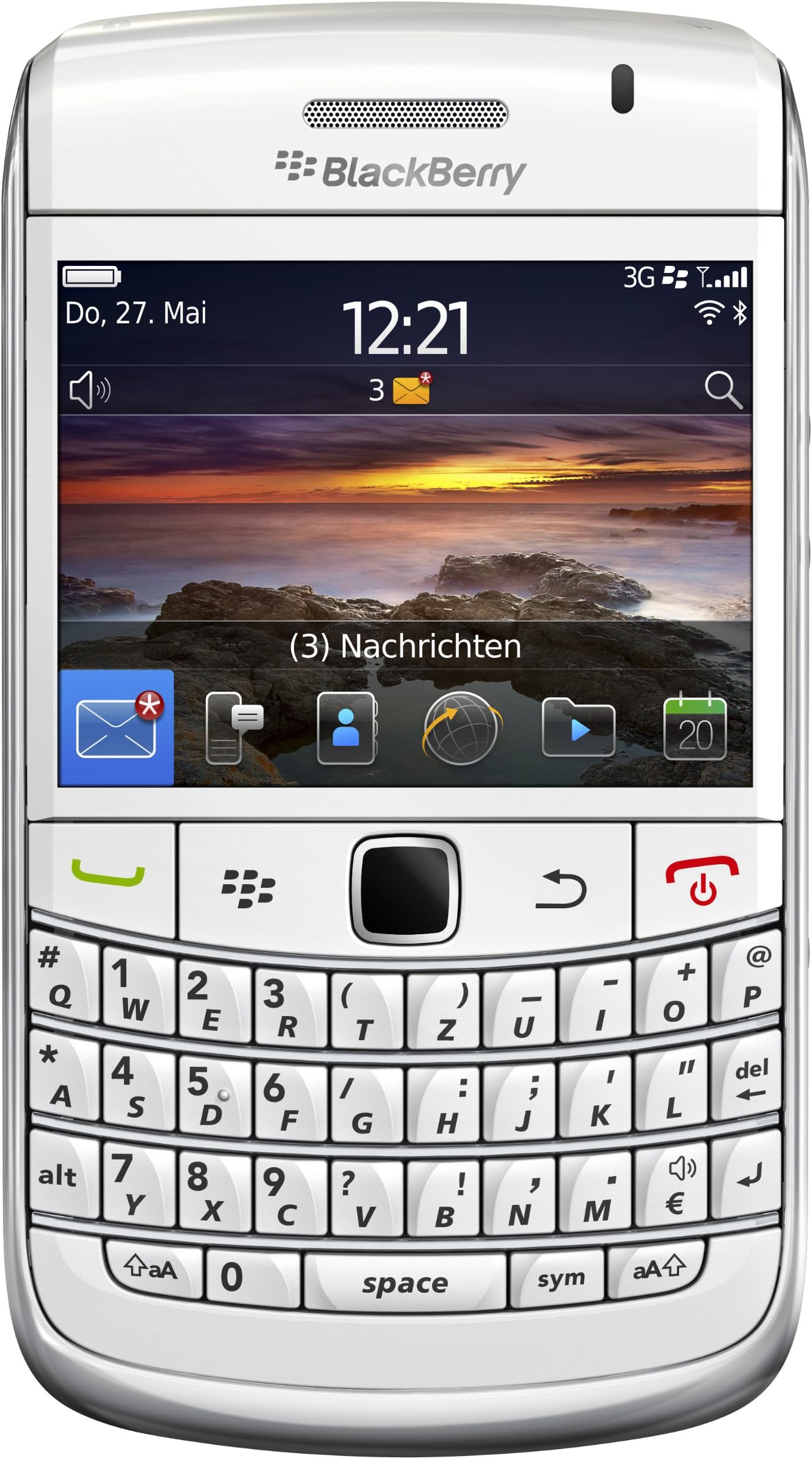 BlackBerryBold 9780 QWERTZ white sim-free, unbranded