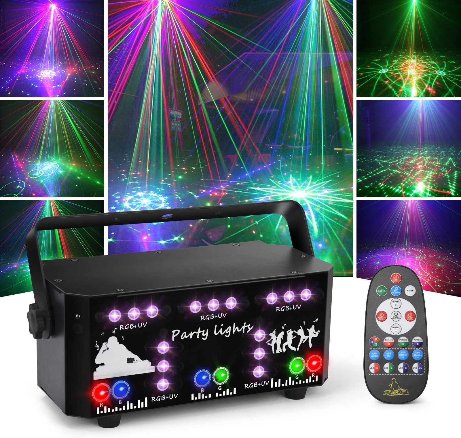 Projecteur Laser LED 6W RGB à Tête Mobile - Animation Lumière DJ, Fête, Scène