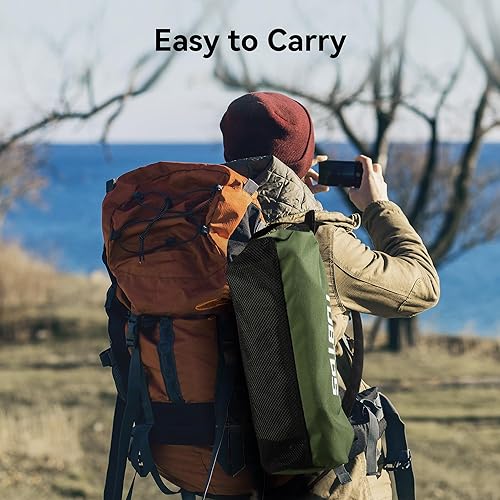 Miniatura 8 de TOBTOS Silla de camping ultraligera, silla plegable portátil, silla de camping compacta con bolsa de transporte para campamento al aire libre,