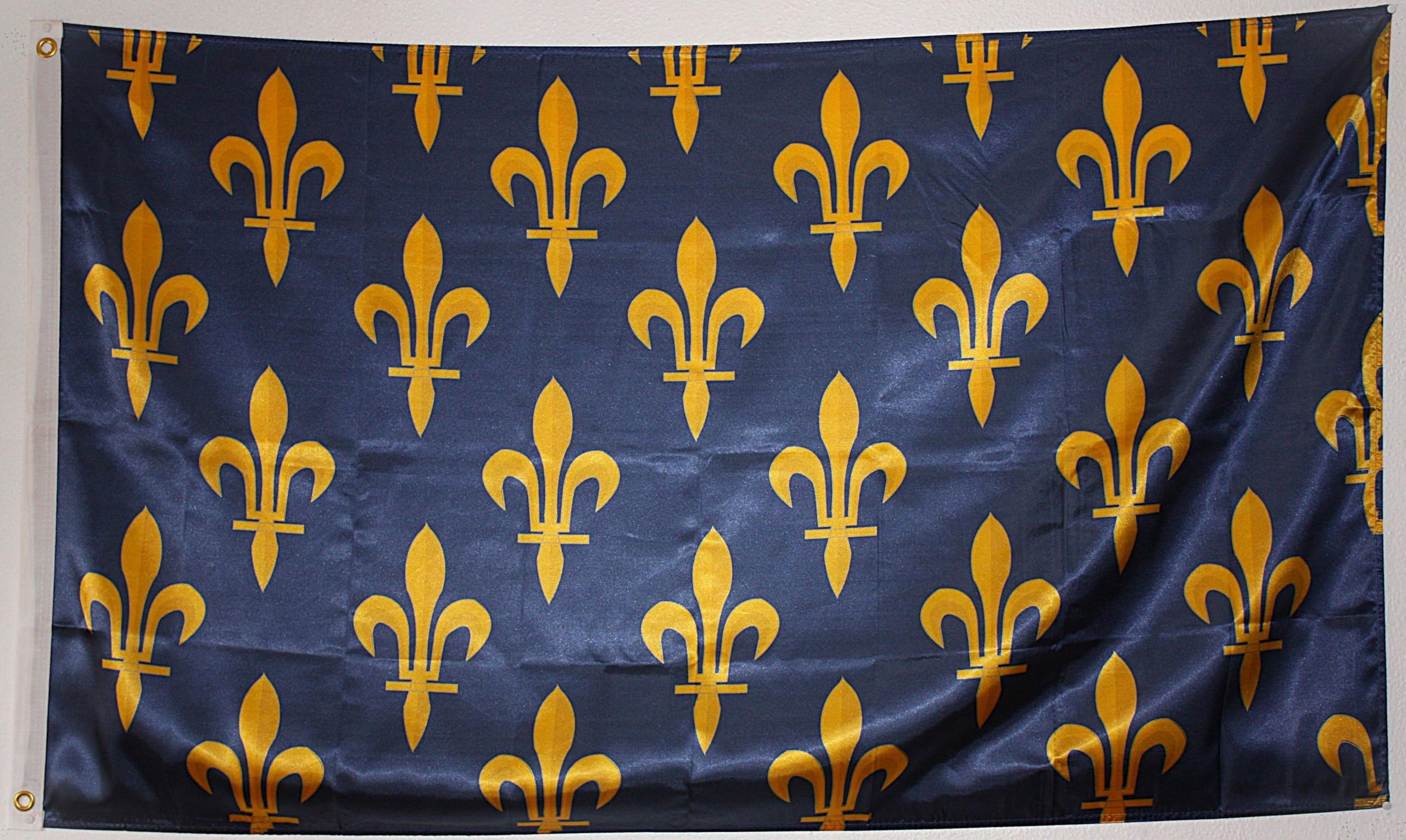 Flag of France Kingdom Medieval S XI-SXIII High-Quality Silk Satin
