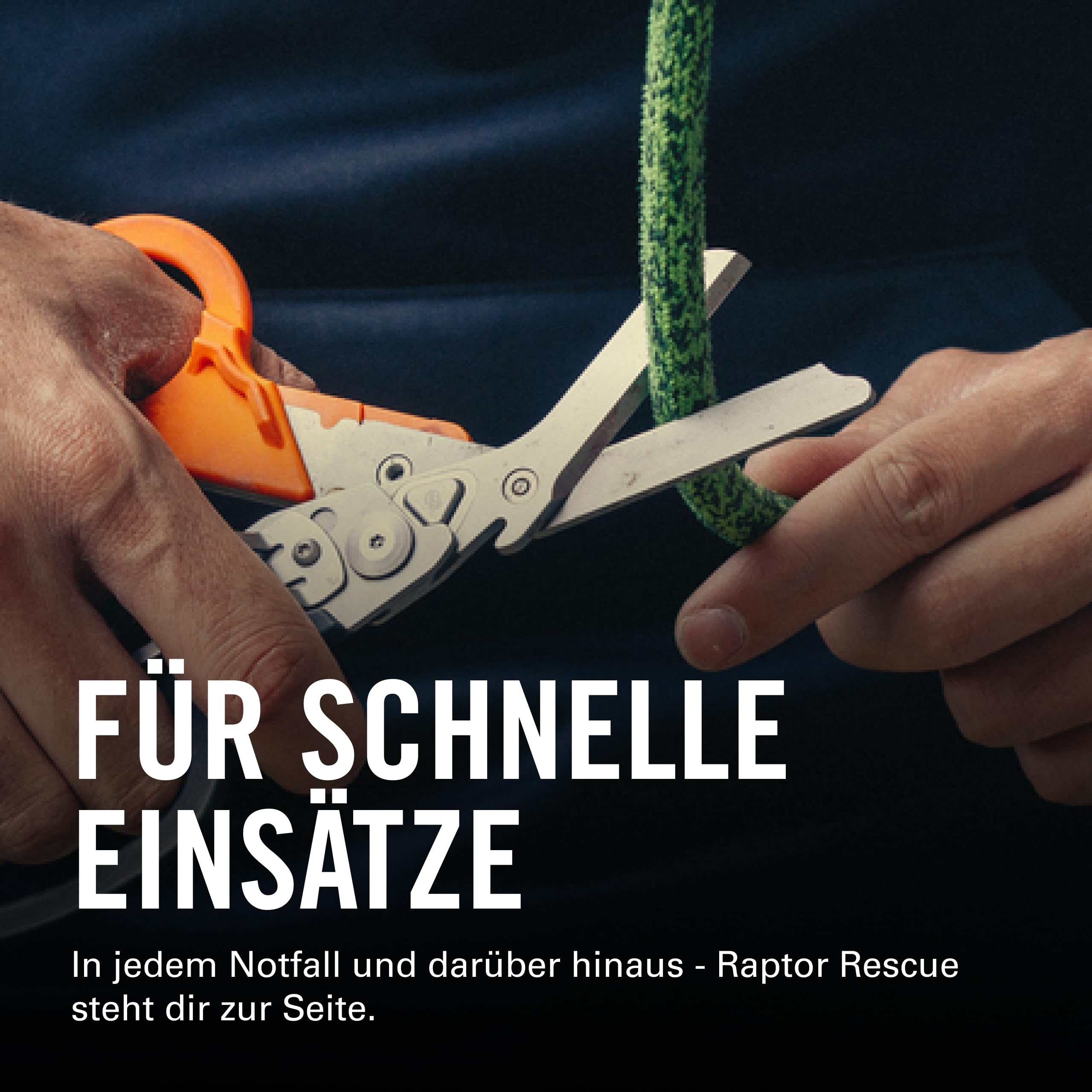 LEATHERMAN Raptor Rescue Notfallschere gelb und blau | Klappschere mit Gurtschneider & Glasbrecher, Für Profis, Sanitäter, Feuerwehr