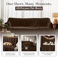 Vista 5 de Utopia Bedding Sábana encimera – Tela de microfibra cepillada suave – Sábana superior resistente al encogimiento y a la decoloración – Fácil cuidado