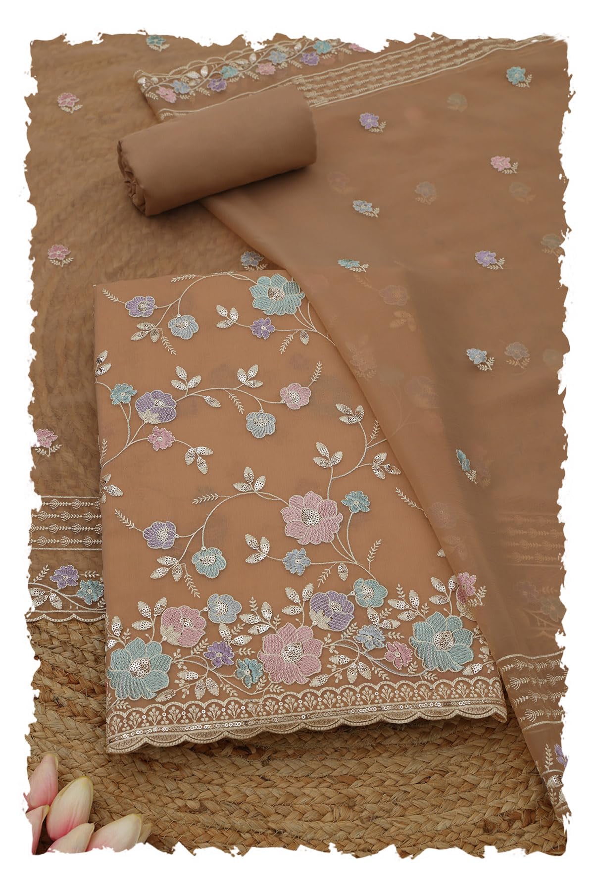 soch Womens Crinkle Chiffon Floral Dress Material With Machine Embroidery and Thread Work-picture-36