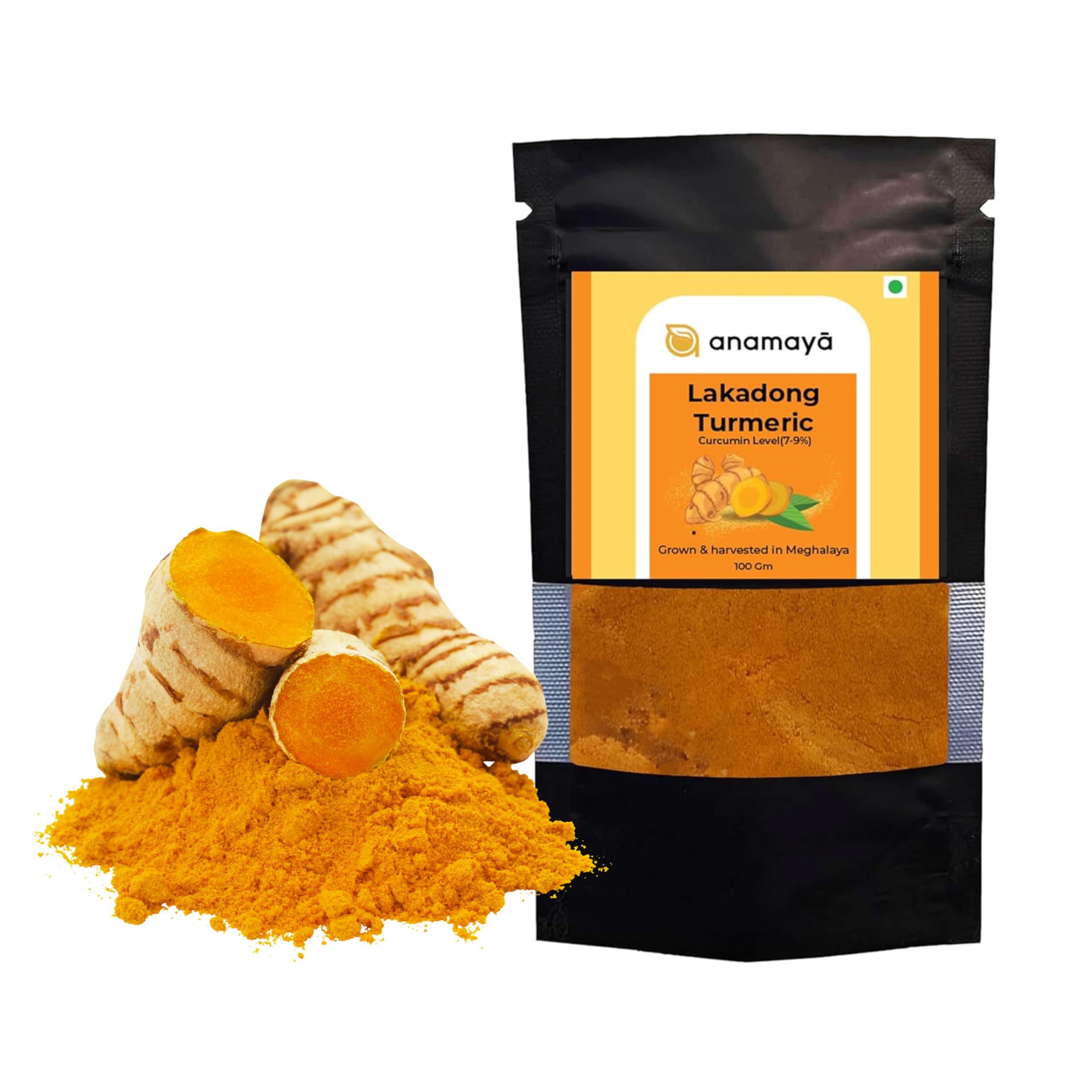 See full amazon price history chart for anamaya Lakadong Turmeric Powder|100% Pure & Natural|7 To 9% Curcumin Level|Premium Turmeric With High Curcumin Content|Sourced From Shillong Meghalaya (100 Gms, Pack Of 1) anamaya Lakadong Turmeric Powder|100% Pure & Natural|7 To 9% Curcumin Level|Premium Turmeric With High Curcumin Content|Sourced From Shillong Meghalaya (100 Gms, Pack Of 1) (B0C9HYFLRN) Amazon Price History, Amazon Price Tracker