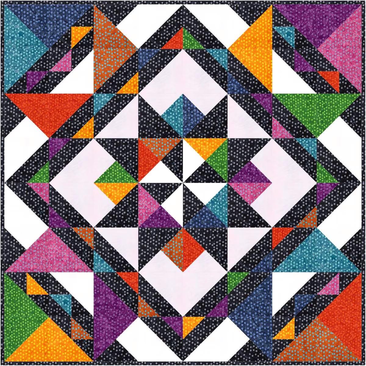 Riley Blake Designs Assorted Expressions Batiks Polka Pop Elementals Starla Quilt Kit Ktbt-1017