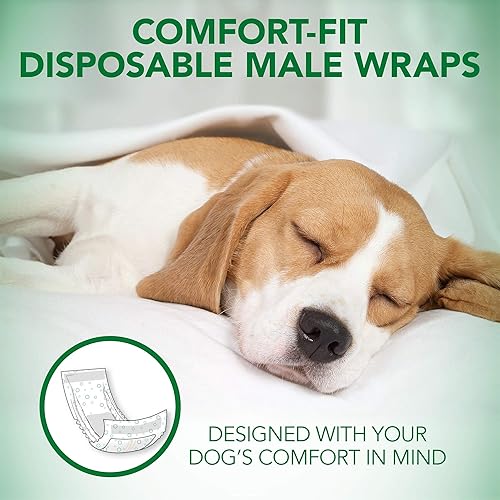 Miniatura 2 de Vet's Best VetS Best Comfort Fit Disposable Male Dog Diapers  Absorbent Male Wraps with Leak Proof Fit  Small, 30Count