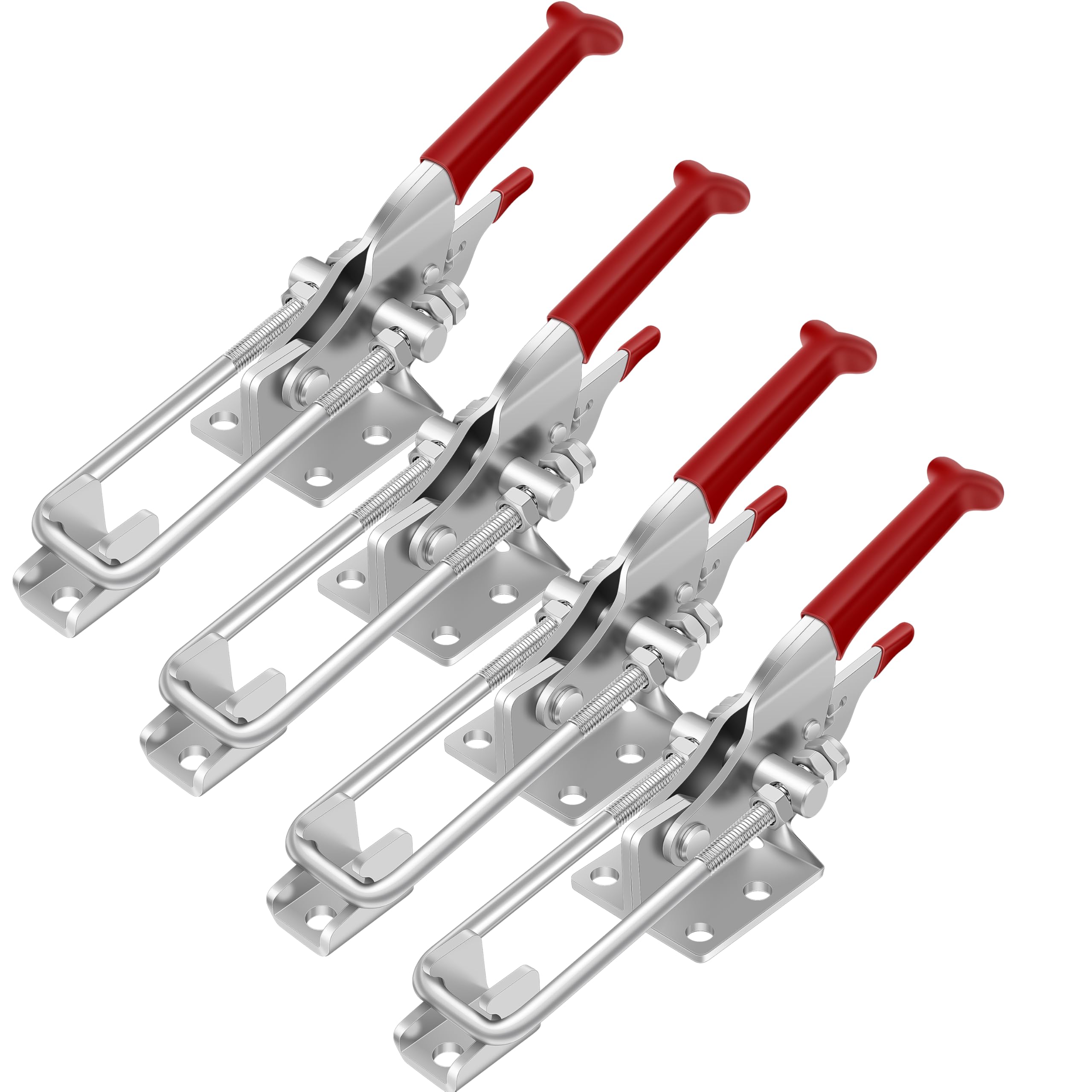 4 Pack Toggle Latch Clamp, Heavy Duty Latches, 2000Lbs Holding Capacity Adjustable Latch Lock, Smoker Clamps Latch for Industrial EquiIpment,Tire Carrier,Boxcar,Smoker Lid