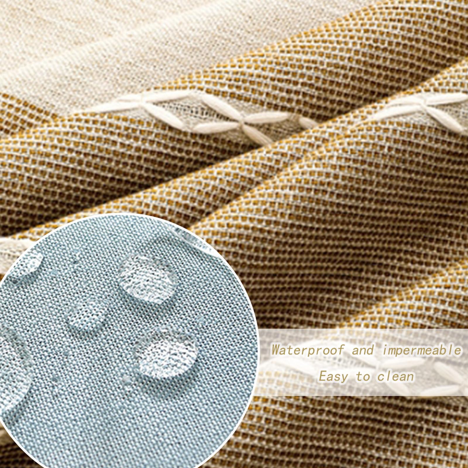 Tovaglia impermeabile grigia 110 x 170 cm con nappe – Tovaglia versatile in stile country per cucina, buffet, feste ed eventi in campeggio