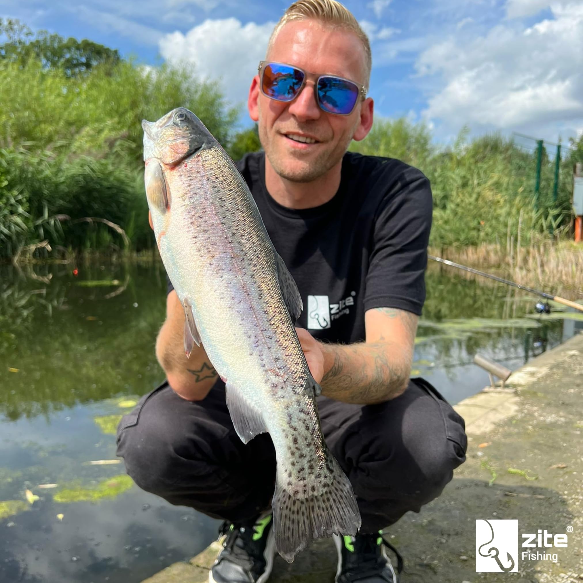 Zite Fishing Trout Mallows Forellenköder - Hochfängiger Forellenteig auftreibend - Troutmallows Starke Aromen & Leuchtende Farben 40g Dose Forellen Köder