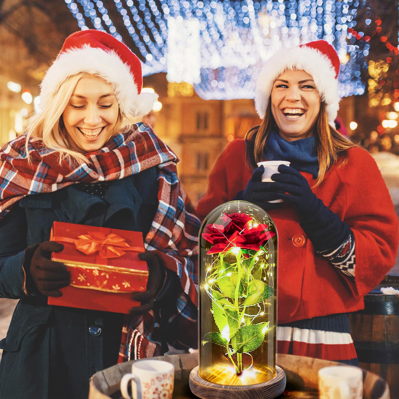 Rosa Eterna Rossa,Regalo Natale Donna,Regali per Moglie,Fidanzata, Madre, Sorella, Cognata, Migliore Amica, Suocera e Amica, Compleanno, Matrimonio,San Valentino Idee Regalo Natale