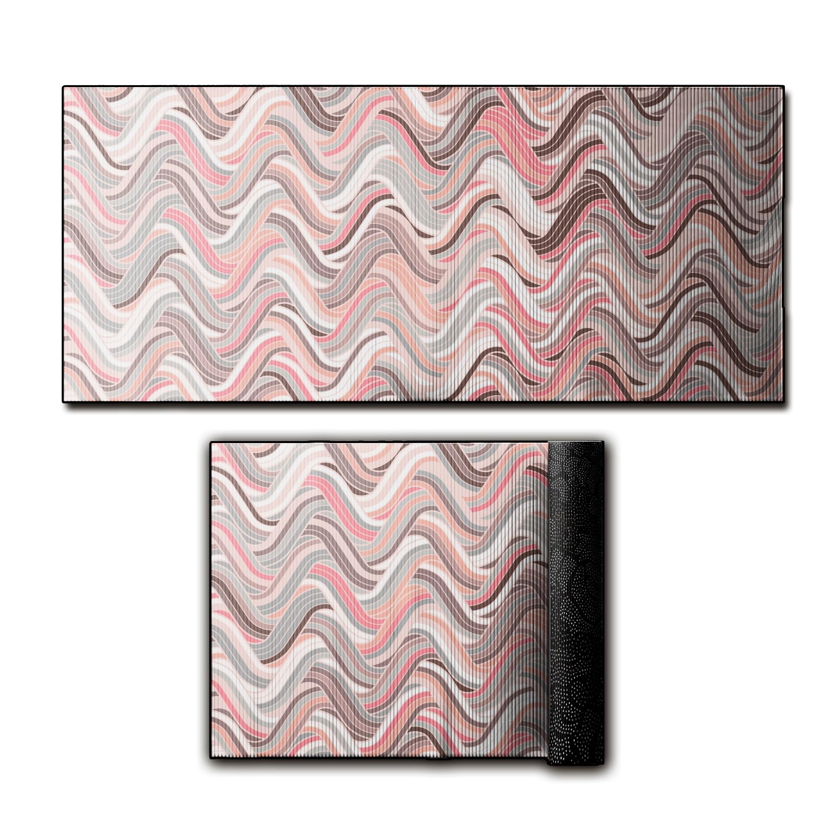Alfombra a medida 120 x 370 cm para pasillos lavable antideslizante rosa 1