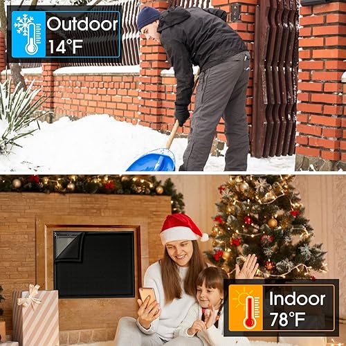 Miniatura 5 de Funda magnética para chimenea, manta bloqueadora de chimenea que detiene la pérdida de calor durante la noche, tapón ajustable para chimenea que