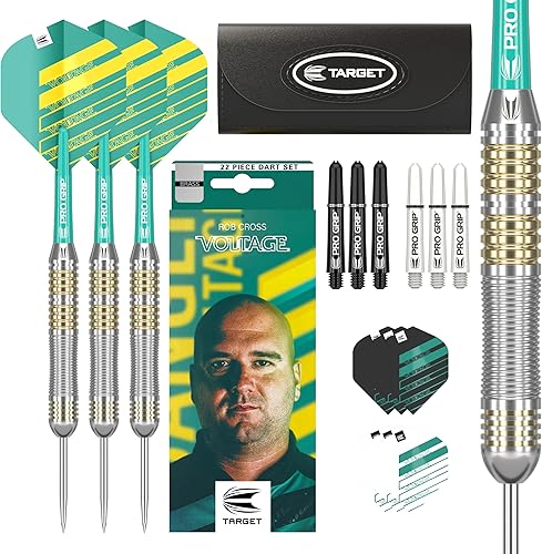 Target Darts Rob Cross 22G - Juego de dardos con punta de acero de latón Target Darts Rob Cross 22G - Juego de dardos con punta de acero de latón