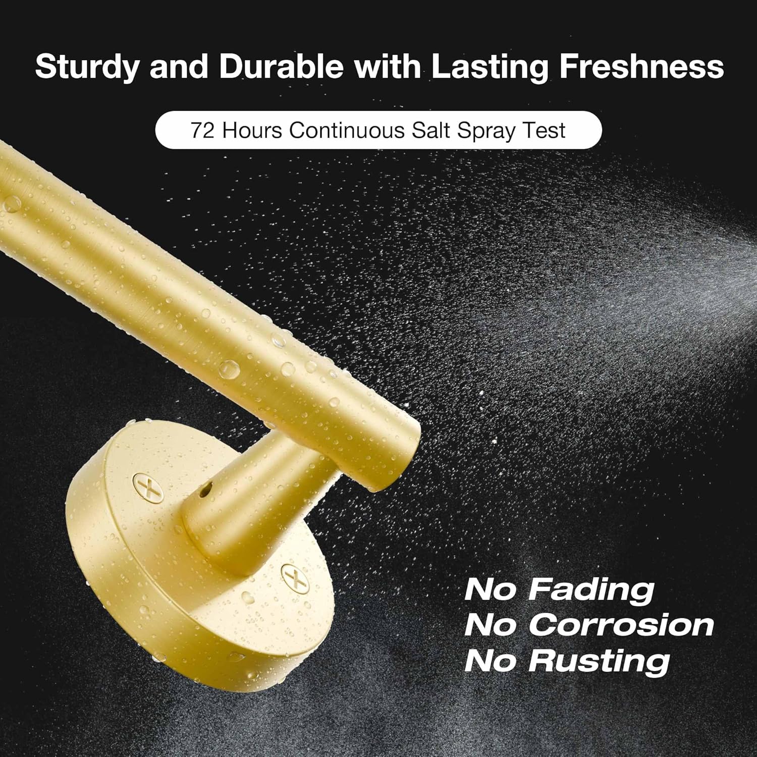 2 Pack Brushed Gold Dummy Door Handles, Heavy Duty Hall Single Dummy Door Lever Handles Gold, Streamlined No-Turning Dummy Door Handles Gold, Brass Interiors Doors Handle for Closet